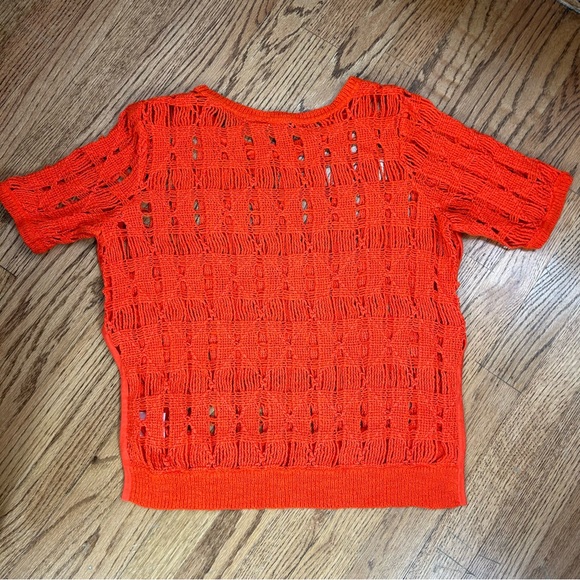 MOTH | Anthropologie Cut Out Knit Short Sleeve Sweater - Picture 11 of 13
